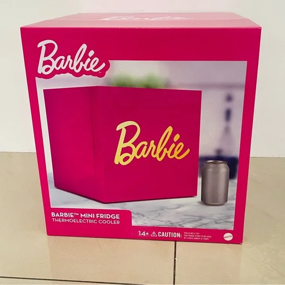 Last one Barbie Hot Pink Cooler Mini Fridge 6.7L Single Door 9 Can